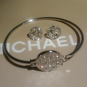 Michael Kors Silver Pave Logo Set